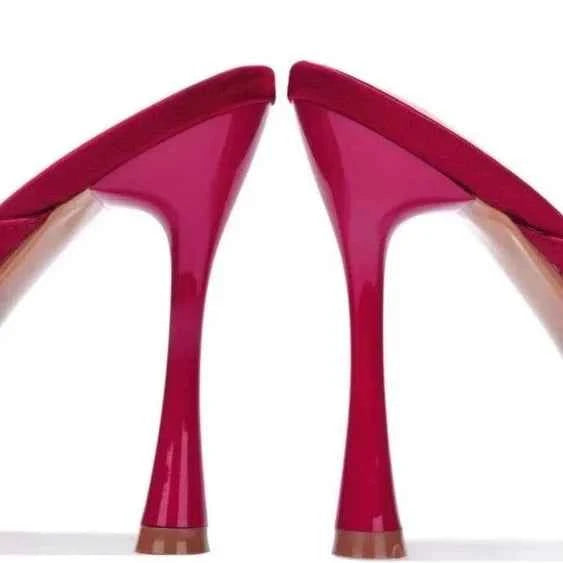 Cape Robbin Disteny Sexy Stiletto High Heels Square Open Toe Shoes Heels