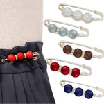 Load image into Gallery viewer, 2 Pc Red Pearl Brooch detachable jeans and Sweater cape clip pants extended safety pin - Passion of Essence Boutique

