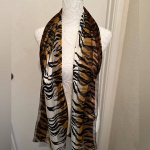 Gold Black and Brown Animal Print Scarf - Passion of Essence Boutique