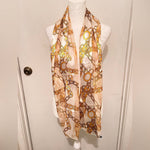 Load image into Gallery viewer, Gold and White Chain Link Scarf - Passion of Essence Boutique
