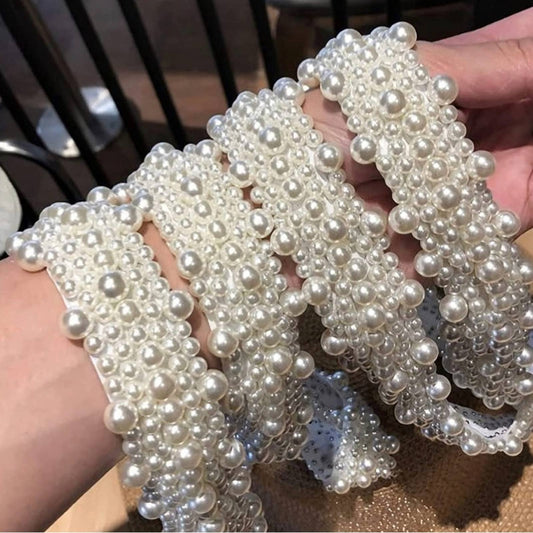 Pearl Stretch Band For Fedora Hats - Passion of Essence Boutique