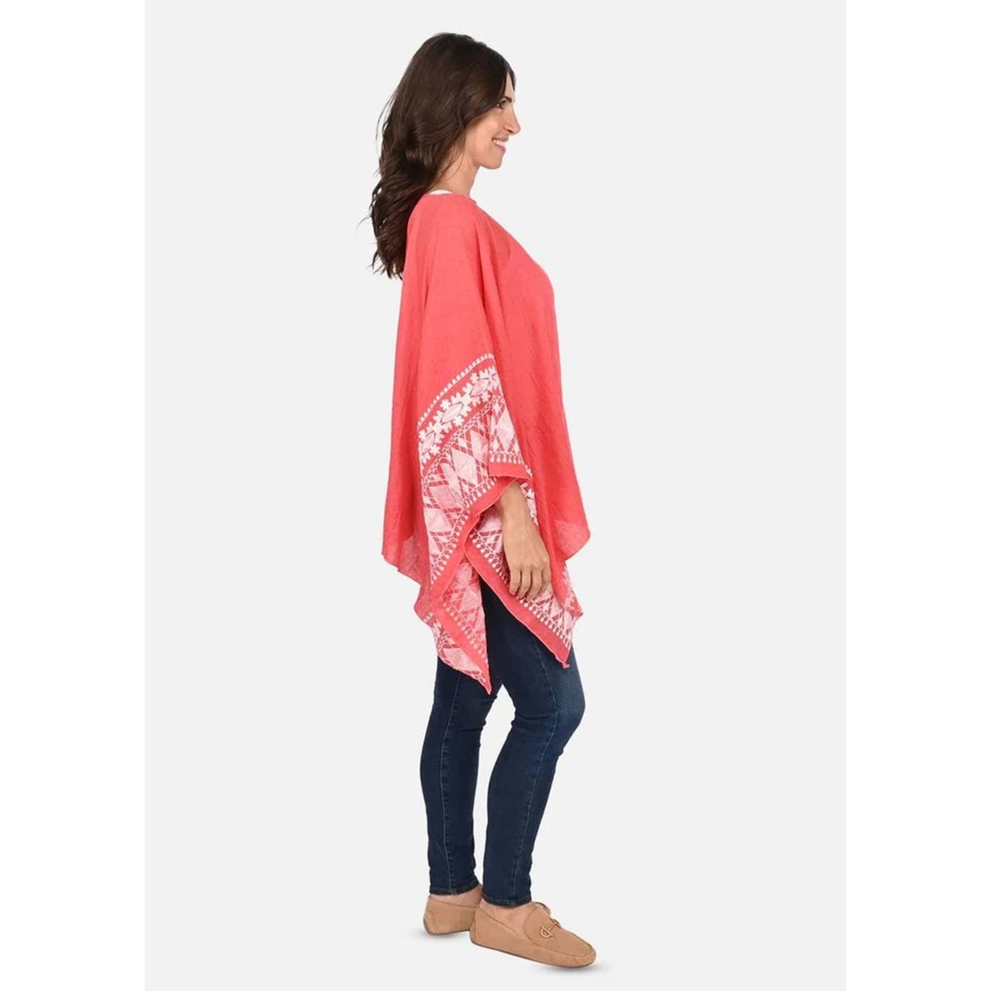 Embroidered Sleeve Boat Neck Kaftan Top - Passion of Essence Boutique
