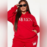 Load image into Gallery viewer, Oversized Red Queen Hoodie Custom Made by Passion of Essence - Passion of Essence Boutique
