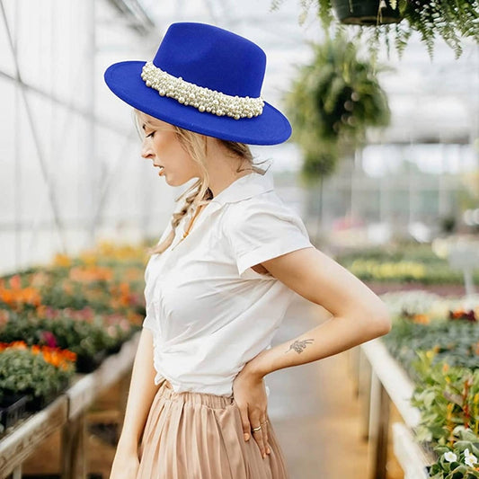 Pearl Stretch Band For Fedora Hats - Passion of Essence Boutique