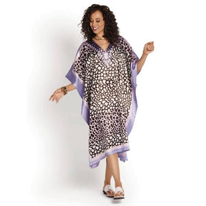 Spot On Print Silky Short Caftan - Passion of Essence Boutique