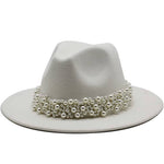 Load image into Gallery viewer, Pearl Stretch Band For Fedora Hats - Passion of Essence Boutique
