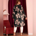 Load image into Gallery viewer, Plus Mock Neck Floral Print High Low Blouse - Passion of Essence Boutique
